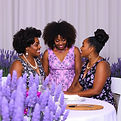image of lavender themed event with blac