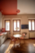 Dining area, bright windows