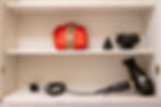 Bathroom, emergency kit, hair-dryer