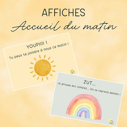 Accueil du matin et places disponibles - Affiches