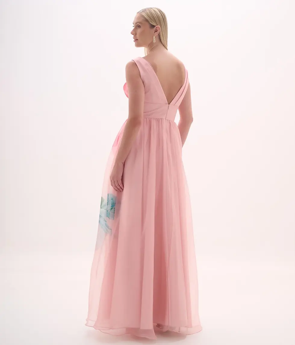 Miniatura: VESTIDO LONGO DE FESTA ESTAMPADO COM DECOTE V