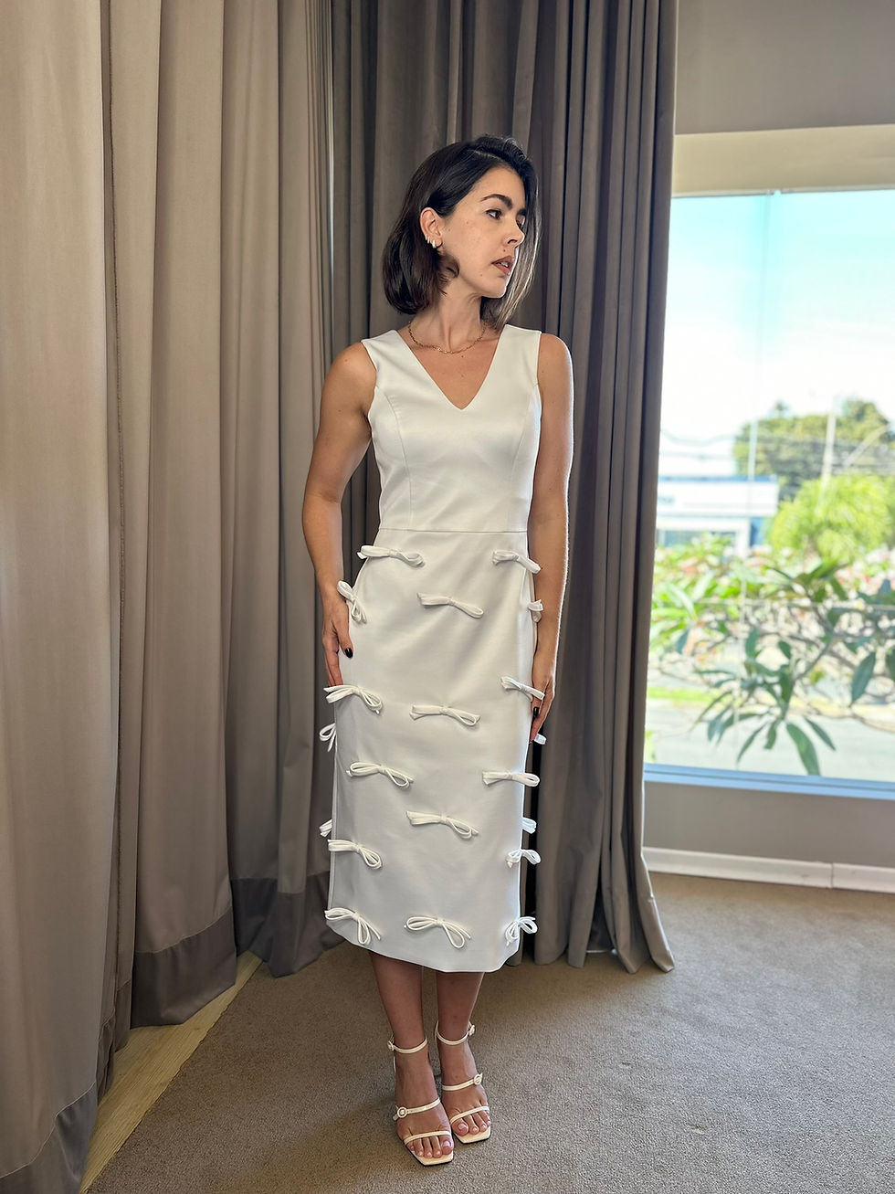 Miniatura: VESTIDO MIDI DE FESTA COM LAÇOS