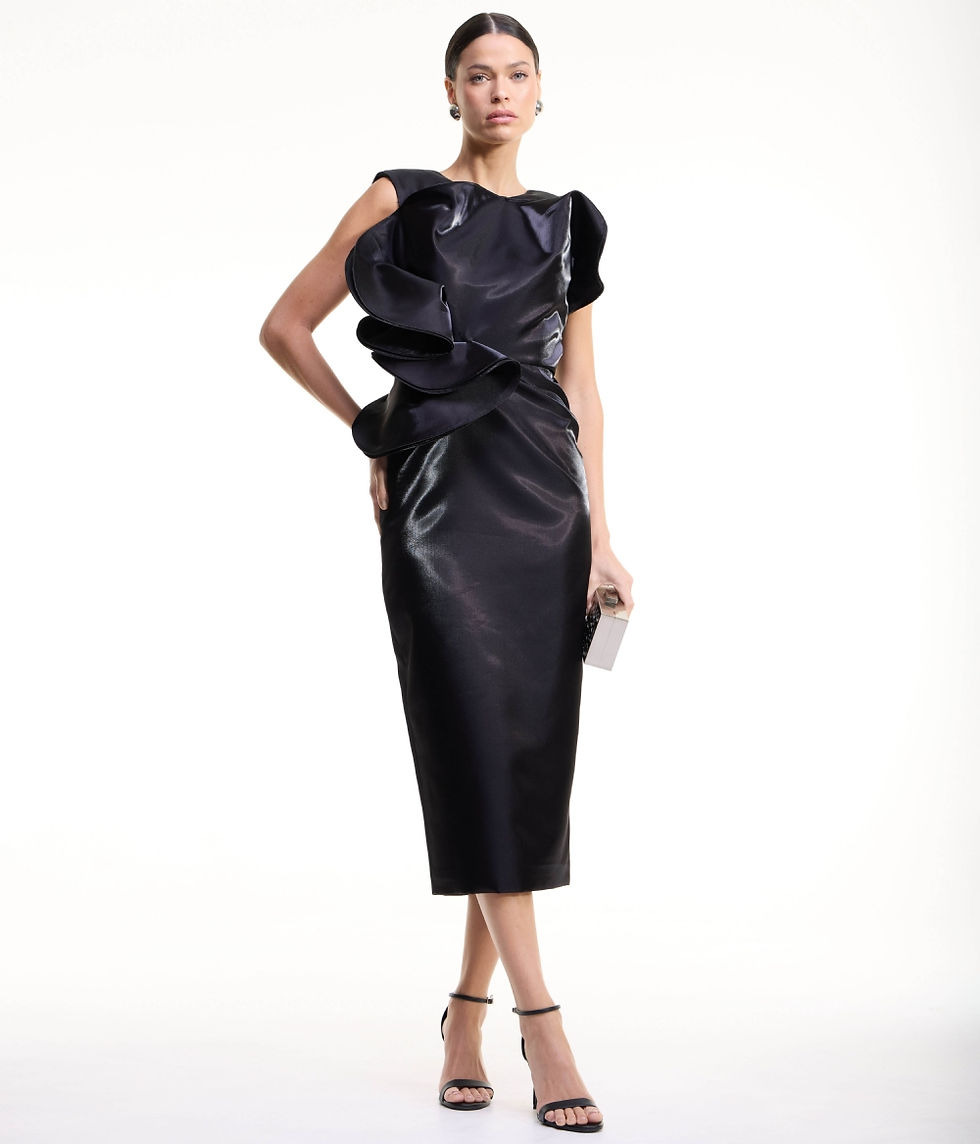 Miniatura: VESTIDO MIDI DE FESTA EM ALFAIATARIA