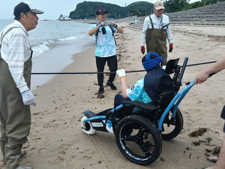 2026.06.24守山特別支援学校の地引網体験サポートしてきました