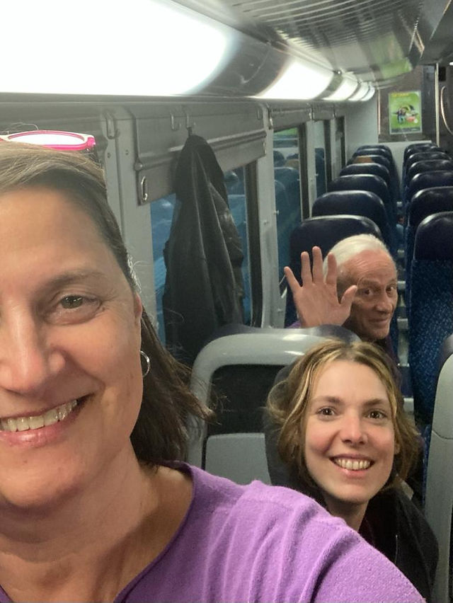 on the train to Budweis