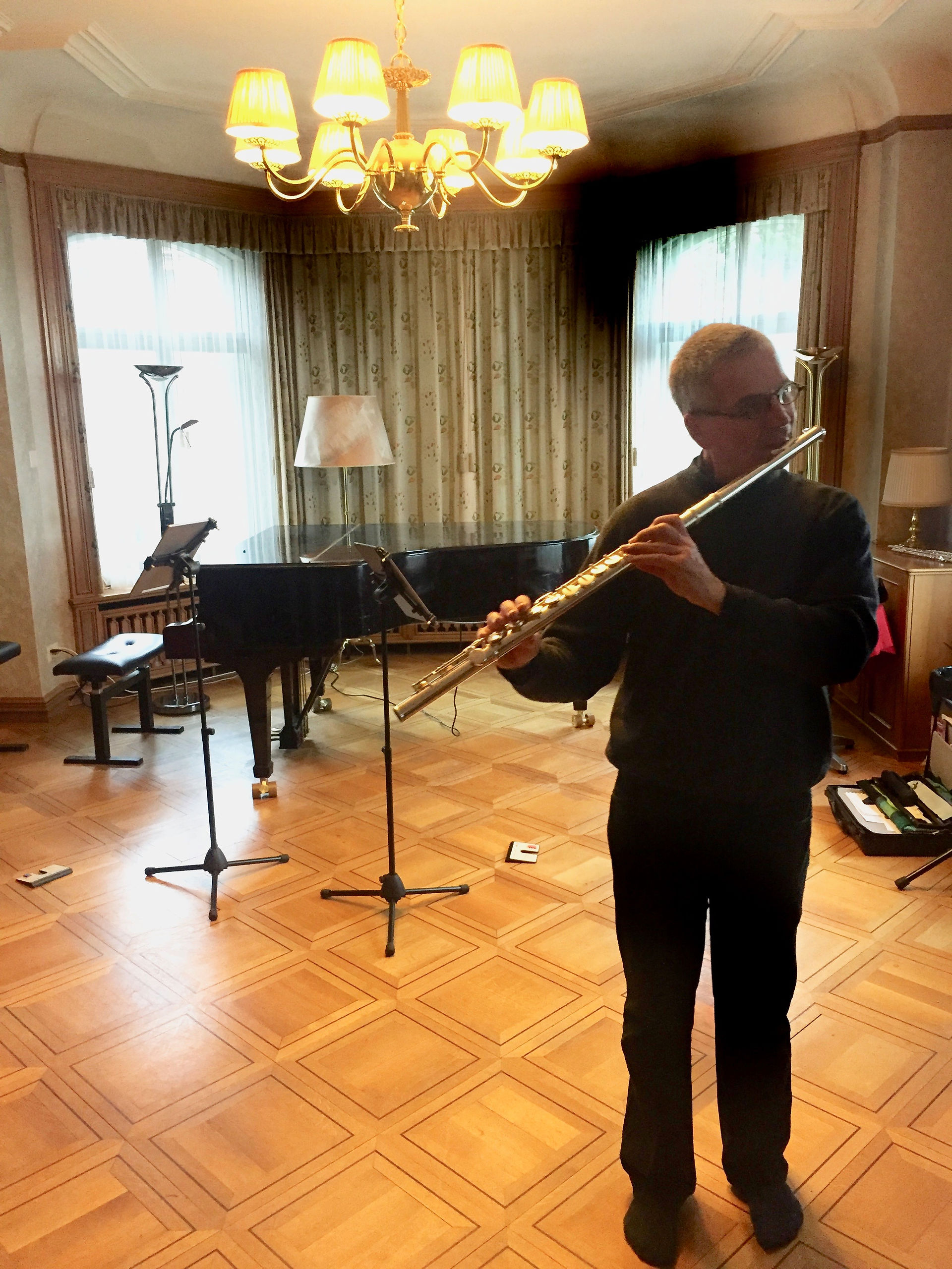 Philipp playing the alto flute