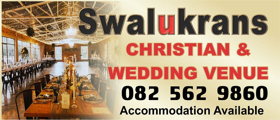 Photo : Facebook : Swalukrans Wedding Venue