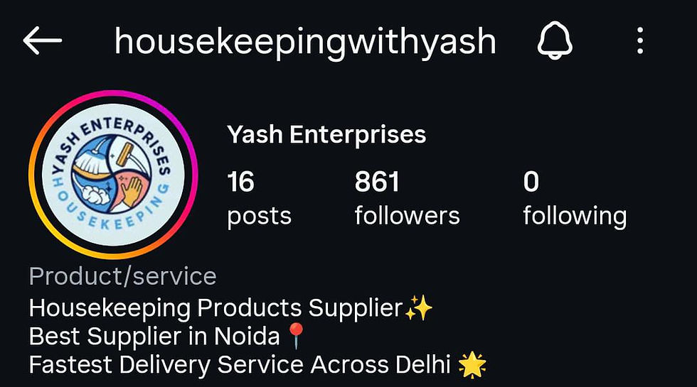 Official Instagram Handle Of Yash Enterprises