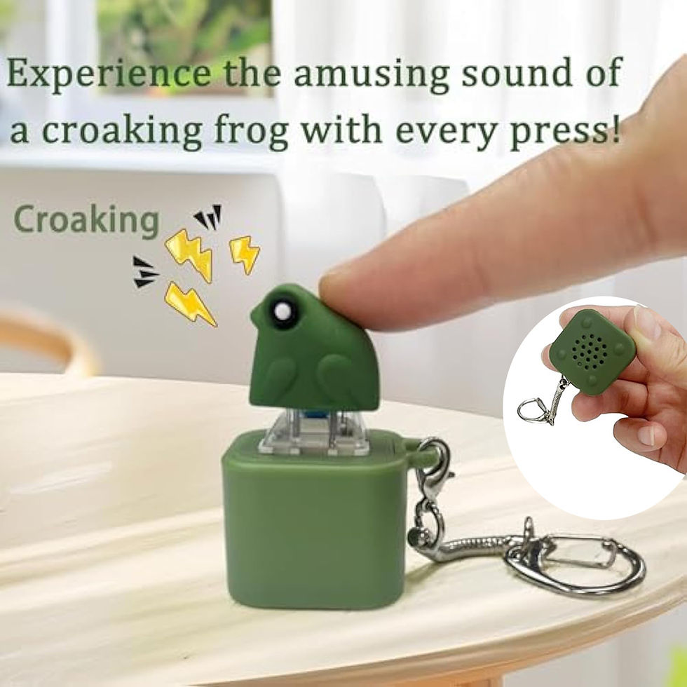 Thumbnail: Toy Keychain Rechargeable Frog Keychain with Sound & LED Lights, Funny Frog Keyb