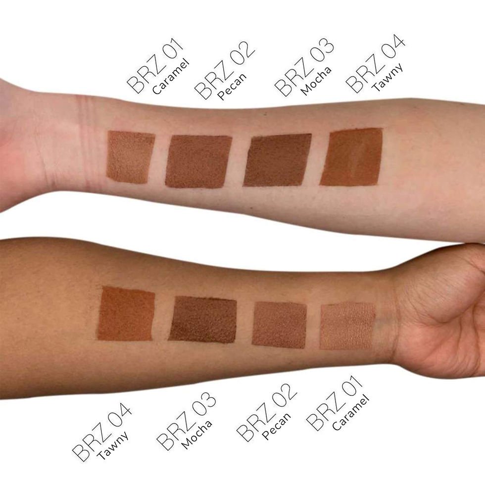 Color Rich Pro Line brown shades swatched: Caramel-Tawny
