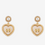 Thumbnail: Pearl Bow Heart Drop Earrings