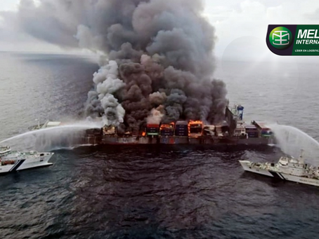 Emergencia marítima frente a la India: persiste el incendio del portacontenedores “Wan Hai 503” y hay cuatro tripulantes desaparecidos