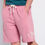 Μικρογραφία: Funky Buddha Men's Jogger Shorts with Branded Print FBM007-05103 Vintage Pink