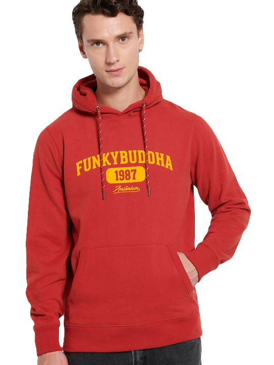 Funky Buddha Men's Hoodie-Orange