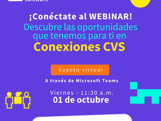 Conoce todos los detalles sobre los talleres y la convocatoria Conexiones CVS #ValledelSoftware