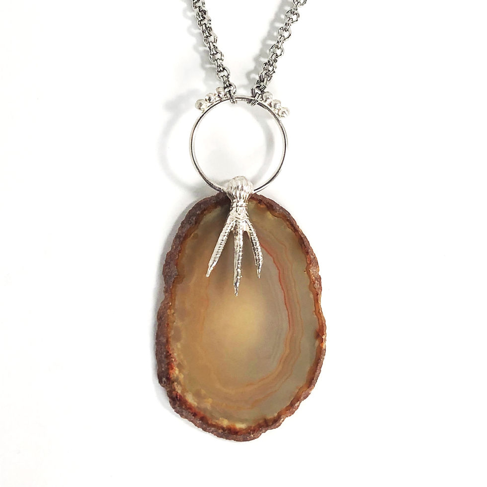 Claw & Agate Pendant II