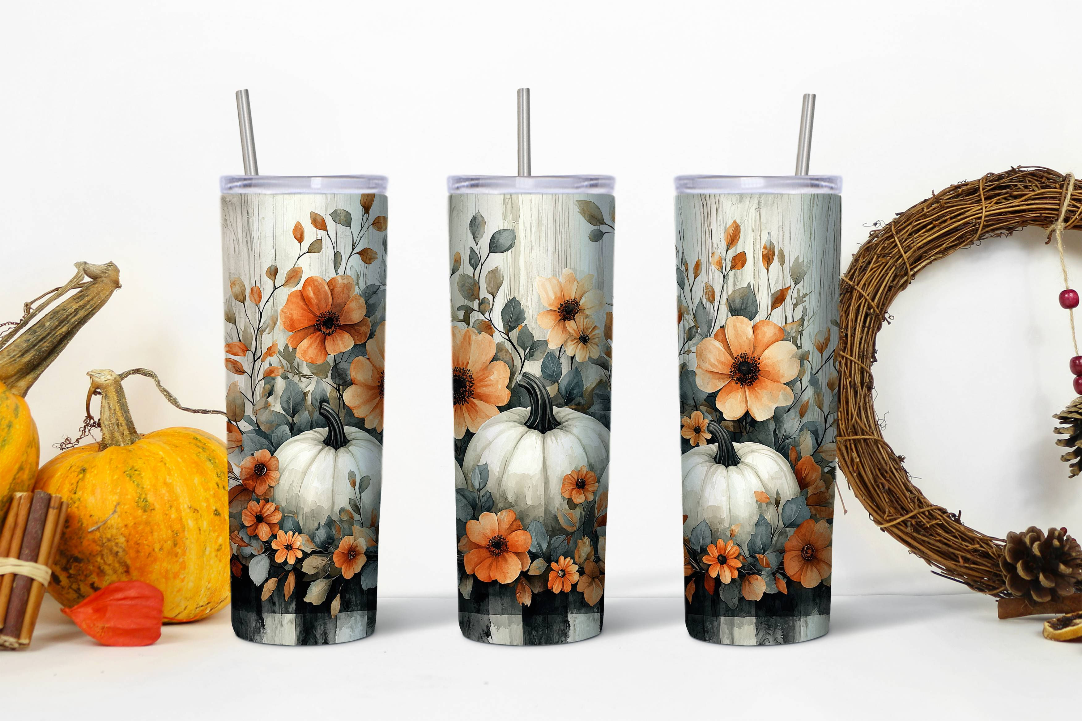 Three Pumpkins Tumbler