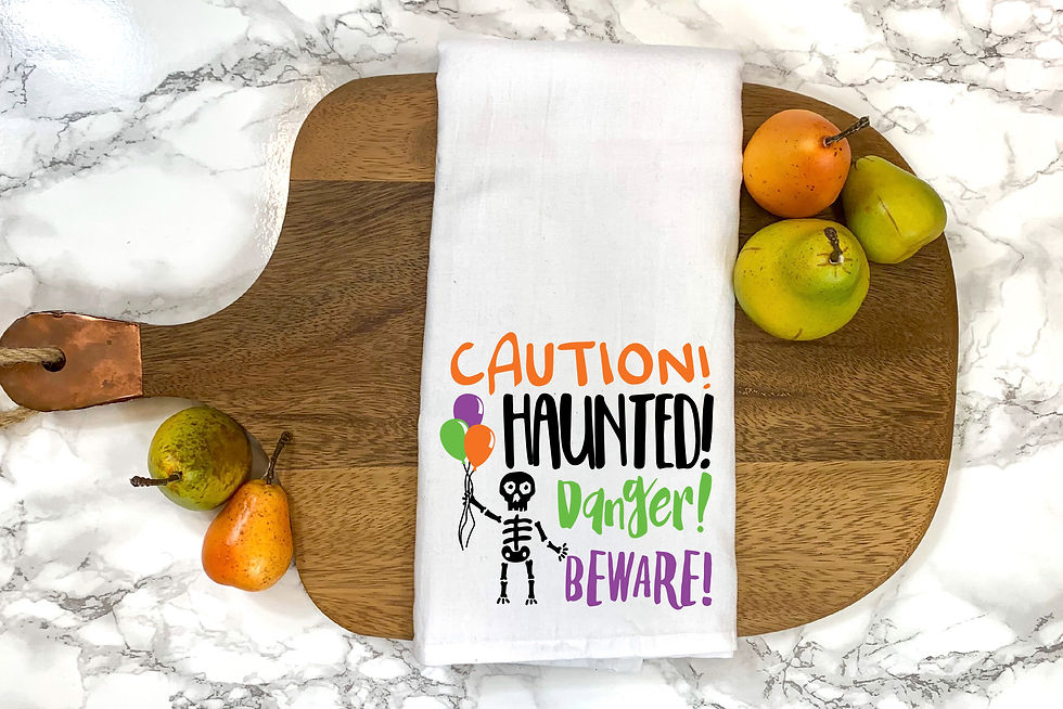 Caution! Haunted! Danger! Towel