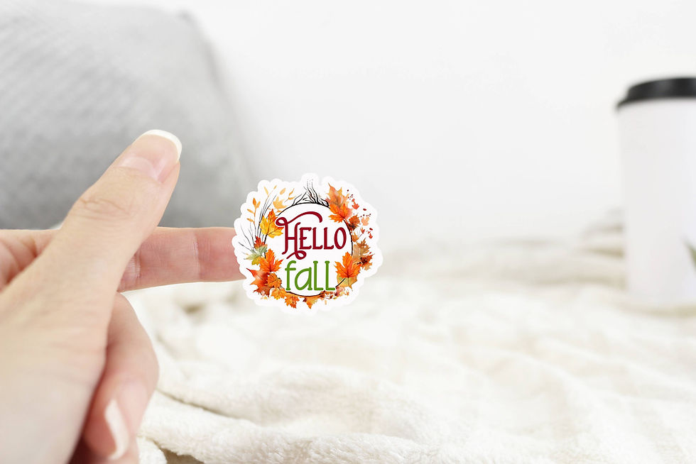 Thumbnail: Hello Fall Wreath Sticker