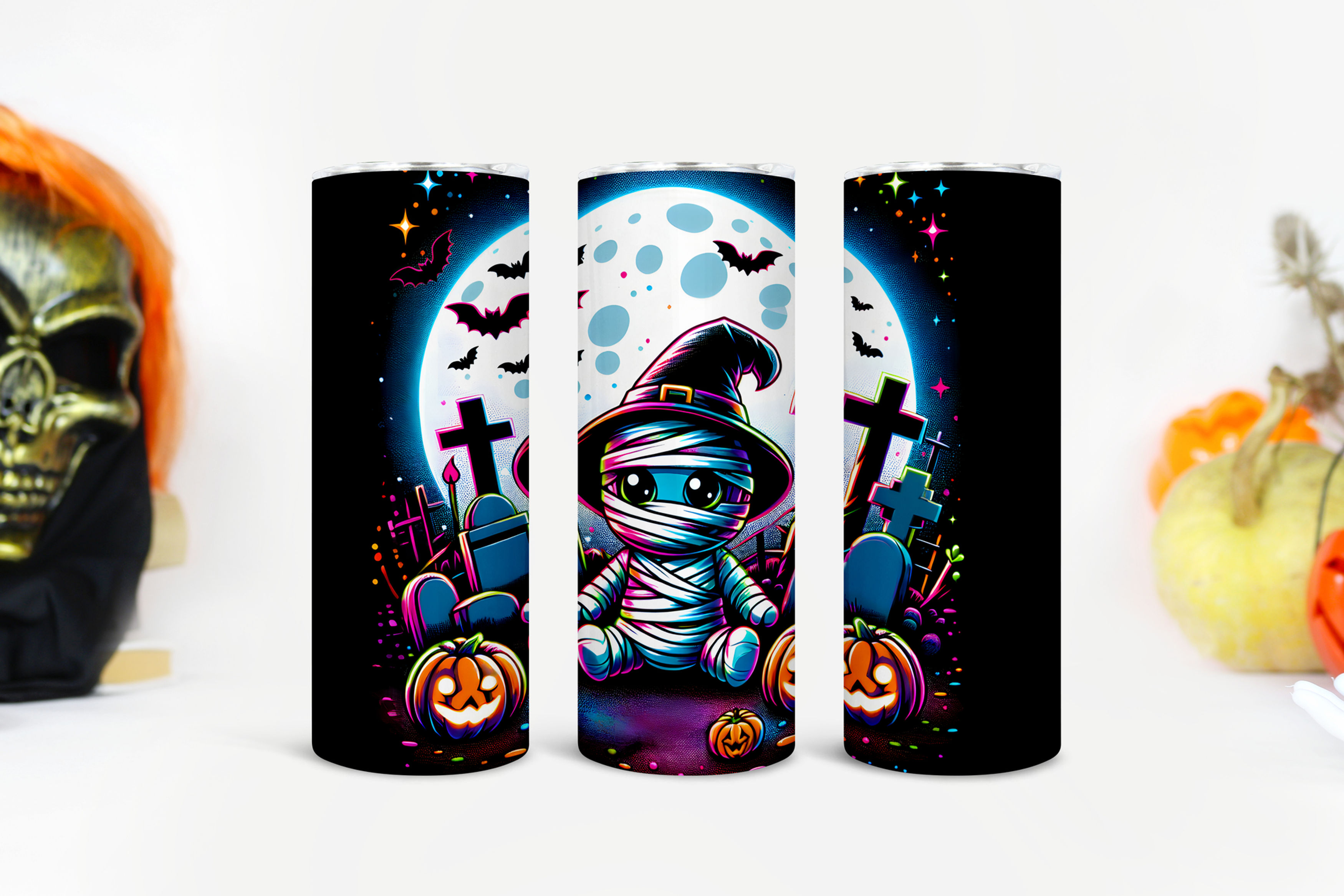 Cemetery Mummy Tumbler