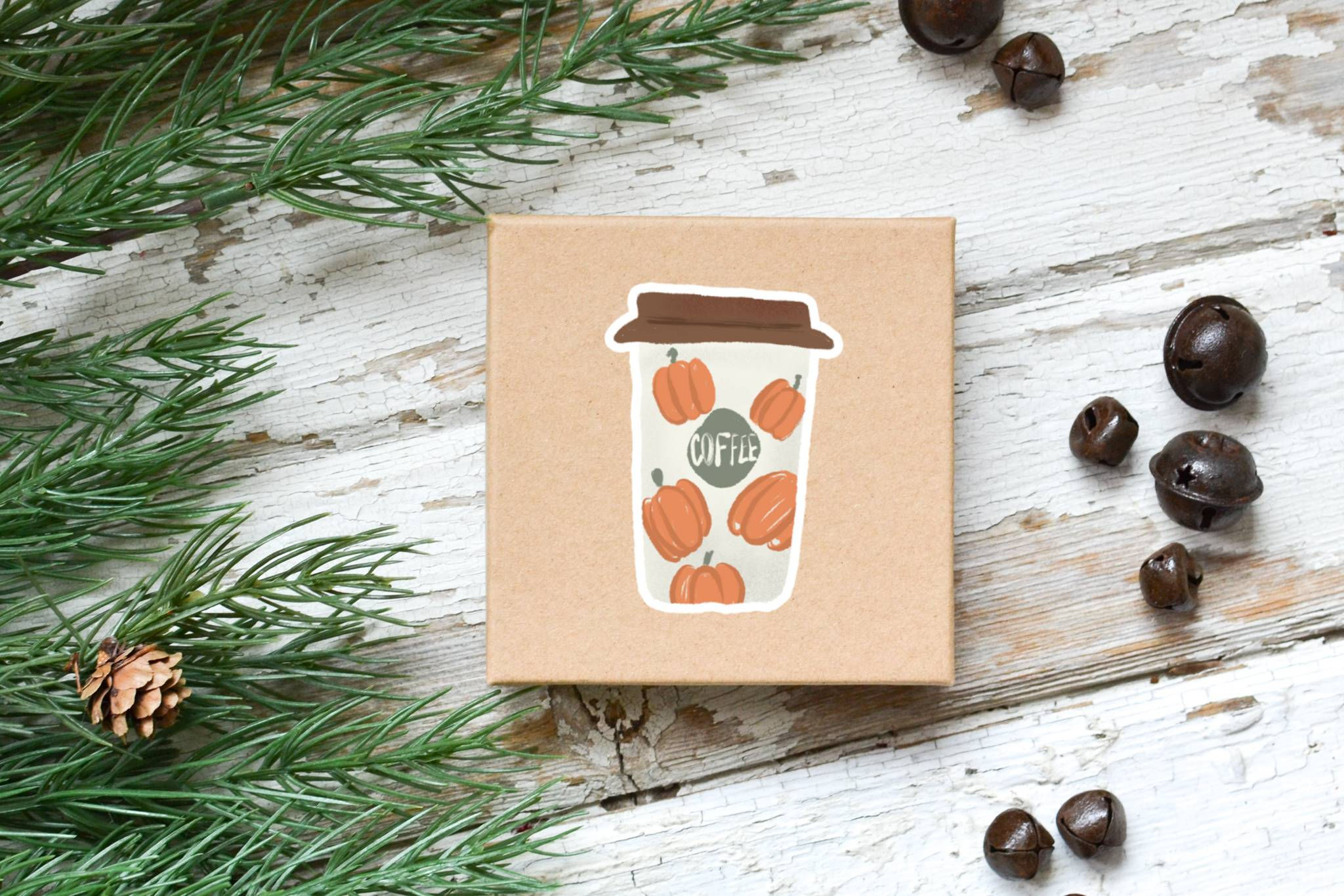 Pumpkin Coffee Sticker