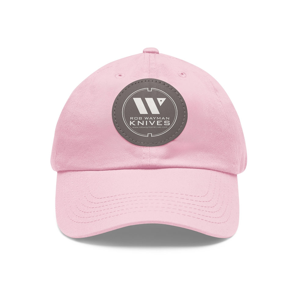 Thumbnail: Dad Hat with Leather Patch (Round)