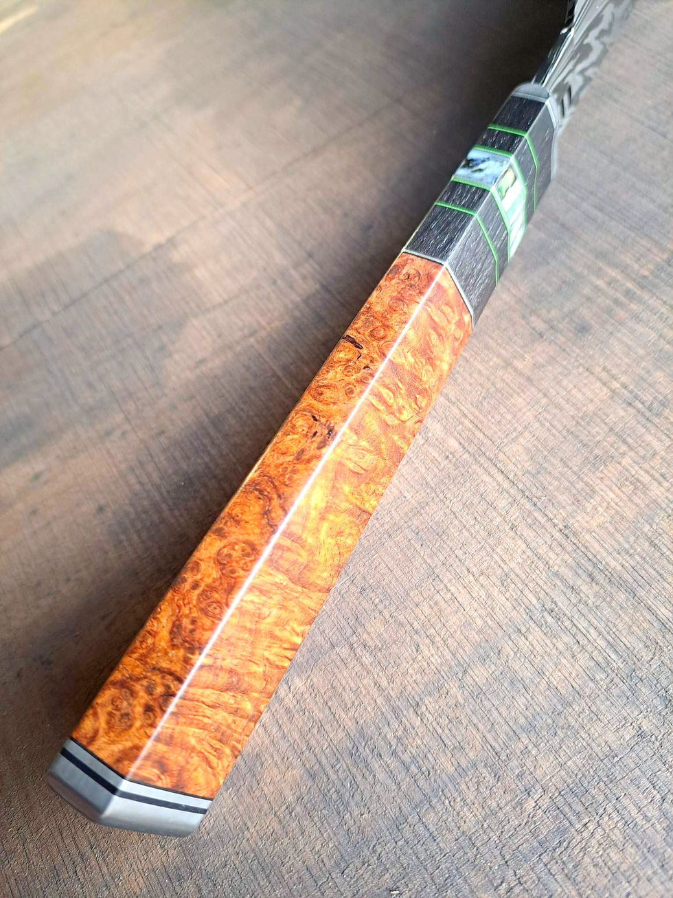 Thumbnail: 12" Feather Damascus Gyuto