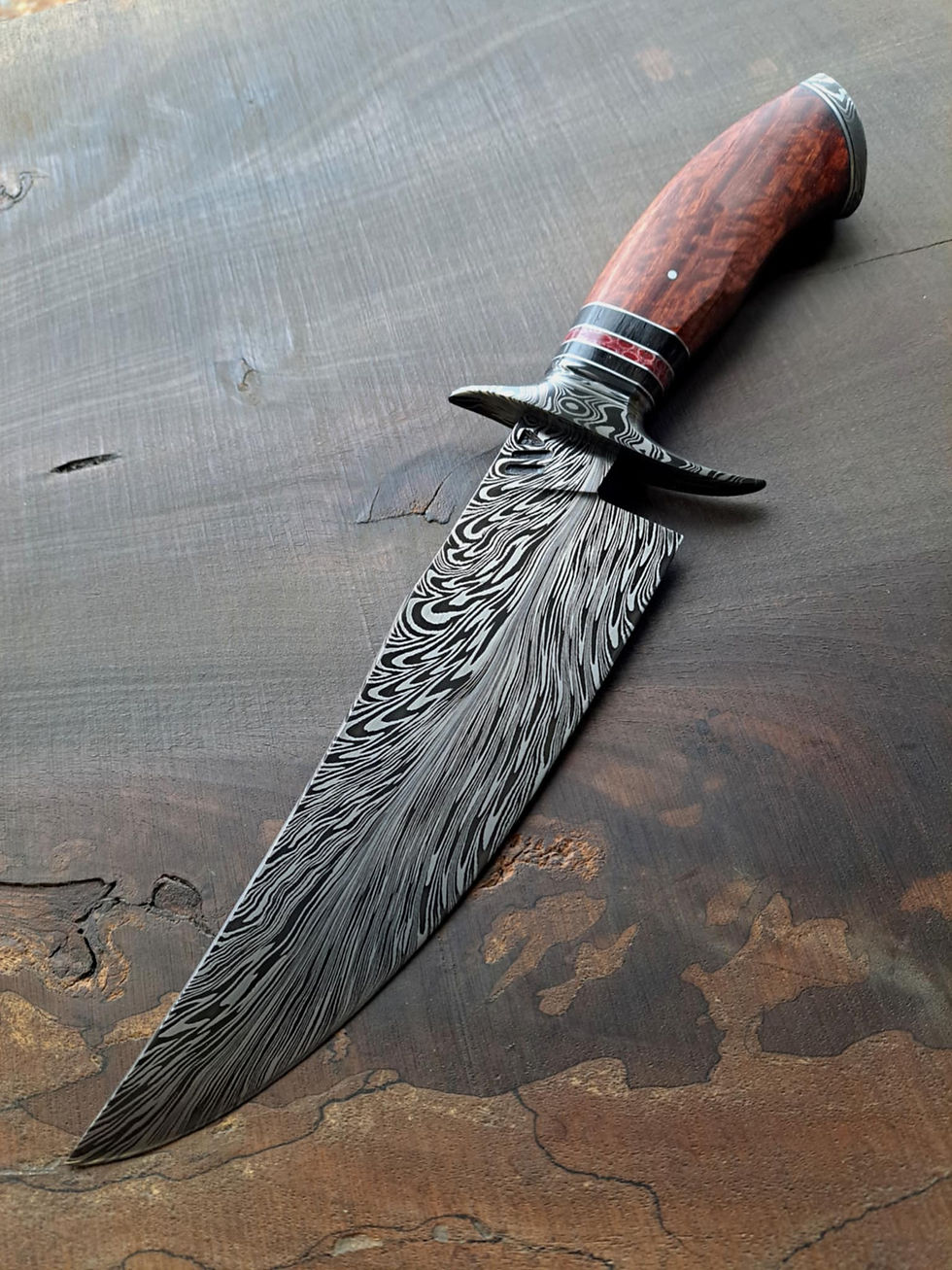 Thumbnail: Feather Damascus Bowie