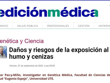 Daños y riesgos de la exposición al humo y cenizas