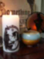 Spell Candles- Enchanted Images - Medusa Spell candles- Decoupage Candles, Spell Candles, Goddess Candles, Witches Candles