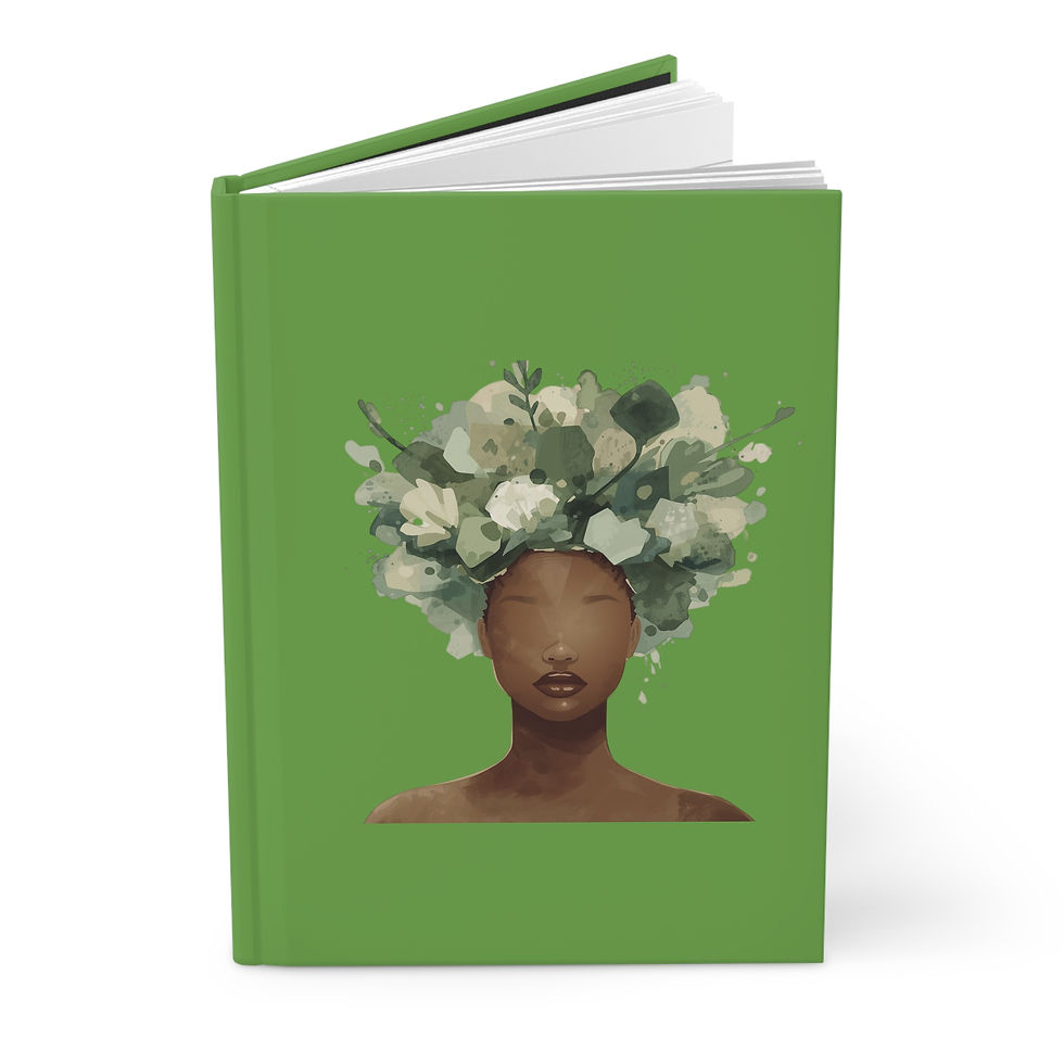 Thumbnail: Floral Crown Hardcover Journal — Green Botanical Notebook for Women