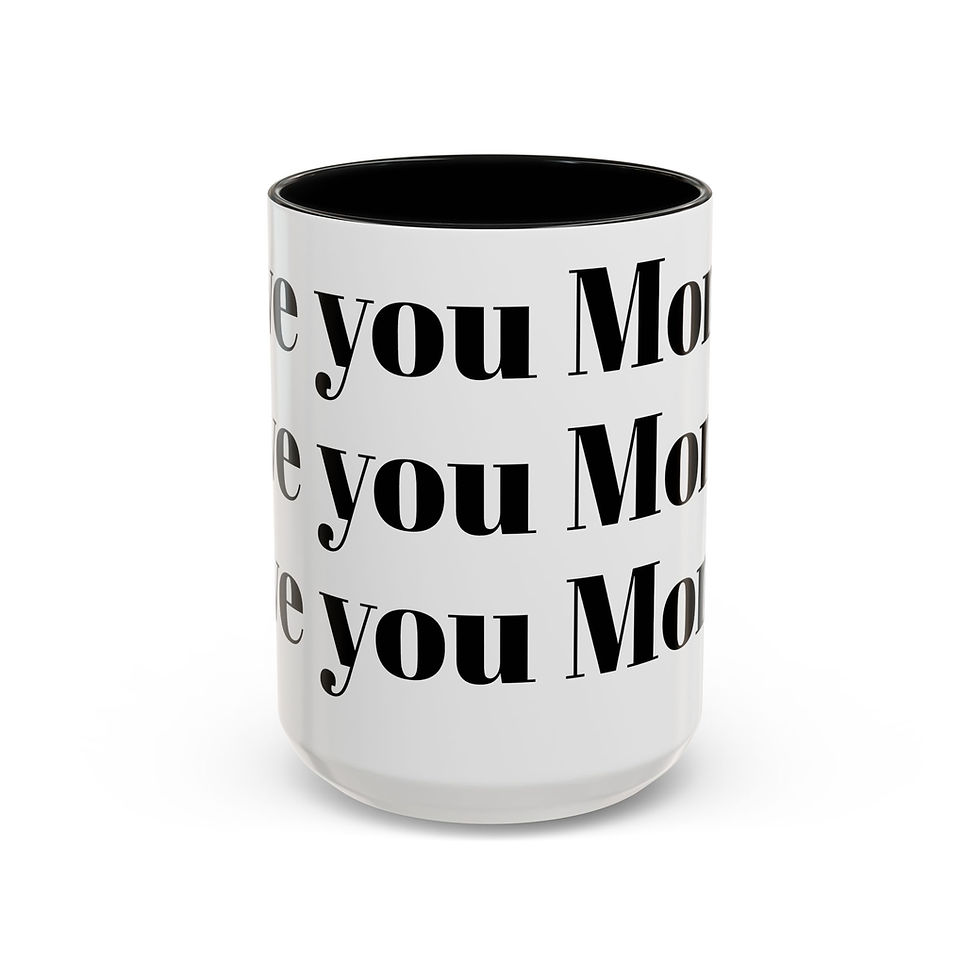 Thumbnail: Mom Repeating Text Accent Coffee Mug — 11/15oz Gift for Mother’s Day