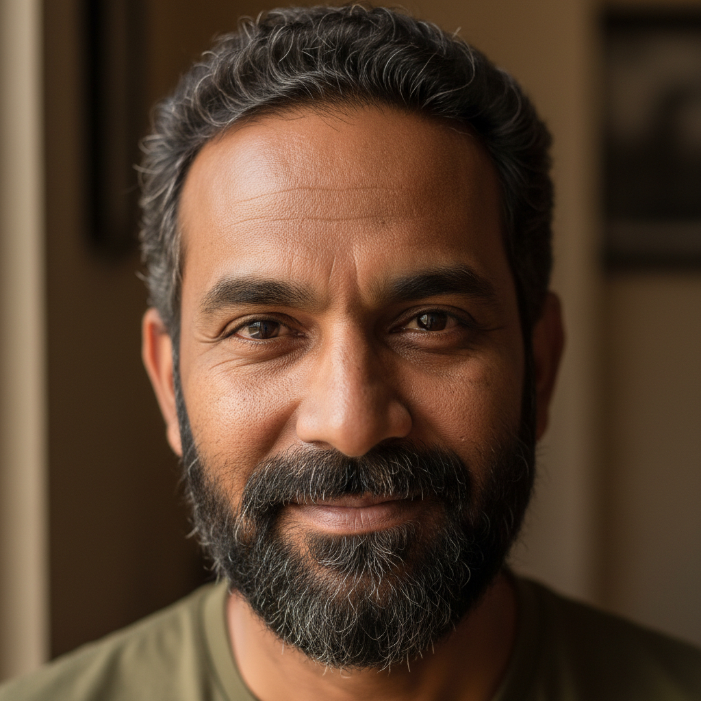 genrate image of an indian man face only .jpg