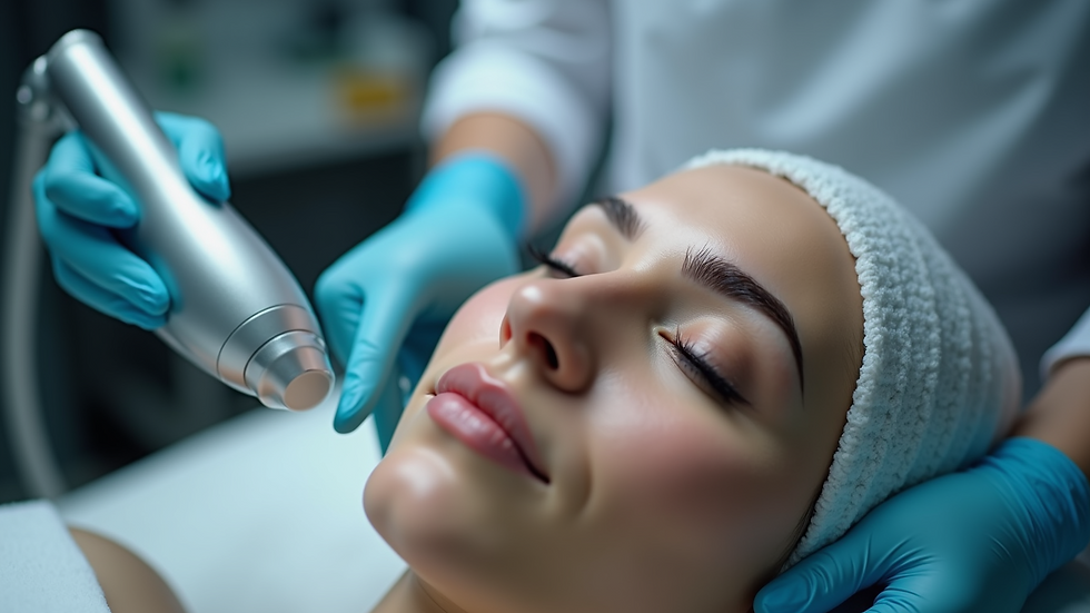 Close-up view of laser equipment used in aesthetic treatments