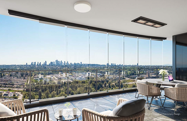 Oasis at Concord Brentwood is designed from top-to-bottom for seamless indoor-outdoor living year-round, Burnaby, BC, Vancouver, Lower mainland Real Estate, Mpire Realty Investments