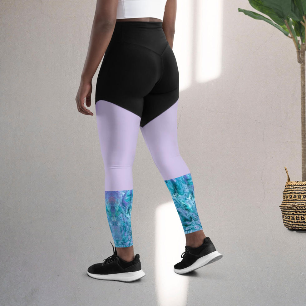 Miniature : Sports Leggings- Foggy Dye