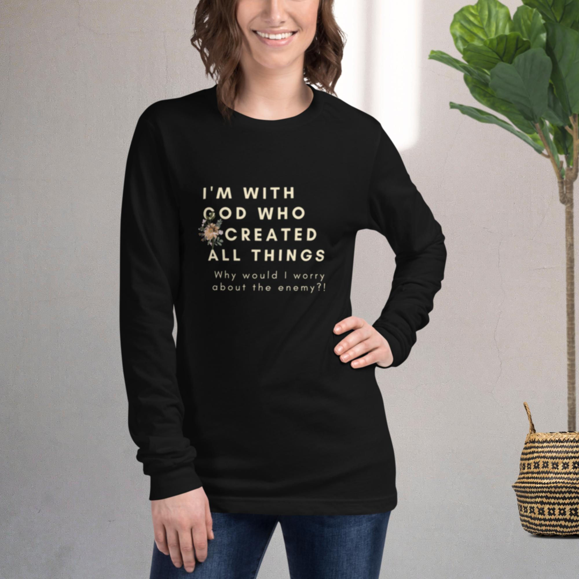 Im with God Unisex Long Sleeve Tee