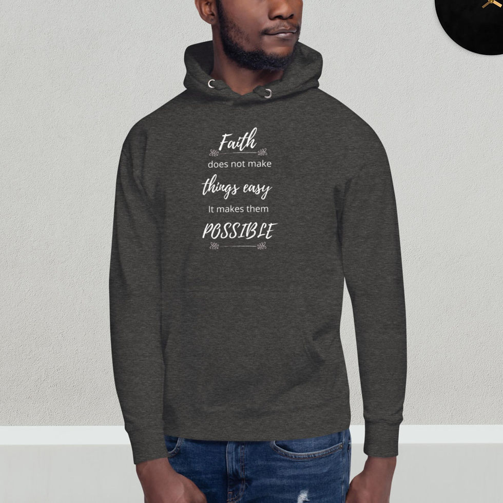 Miniatyrbild: Faith makes it Possible Unisex Hoodie 
