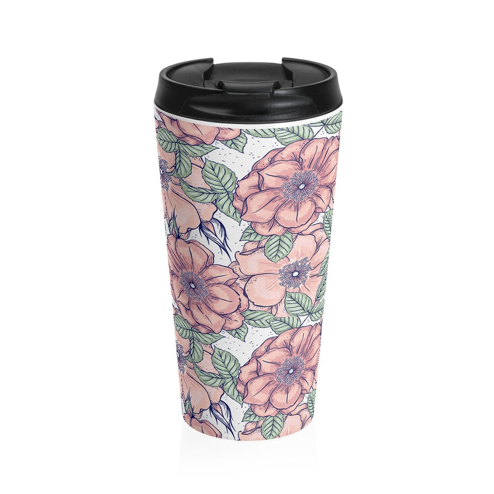 Thumbnail: Big flowers Stainless Steel Travel Mug