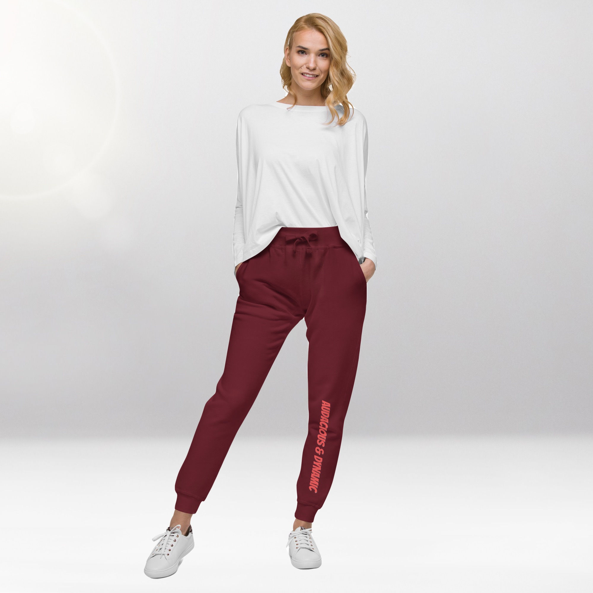 Audacious & Dynamic pink - Unisex fleece sweatpants