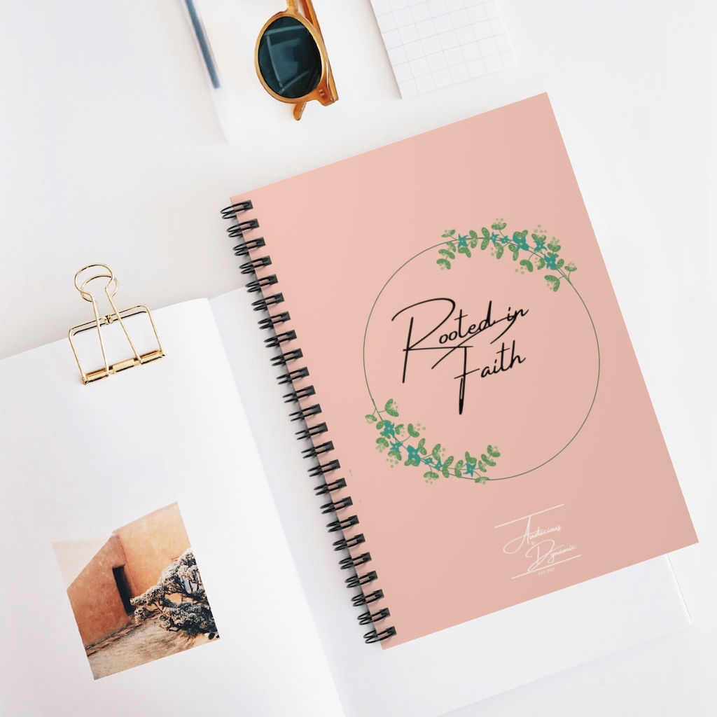 Spiral Notebook - Pink Rooted faith