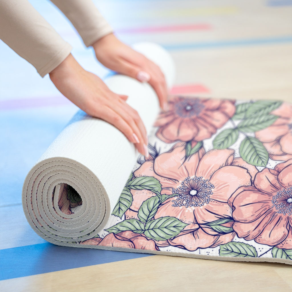 Large Flowers Mat (Fitness/ Meditation)