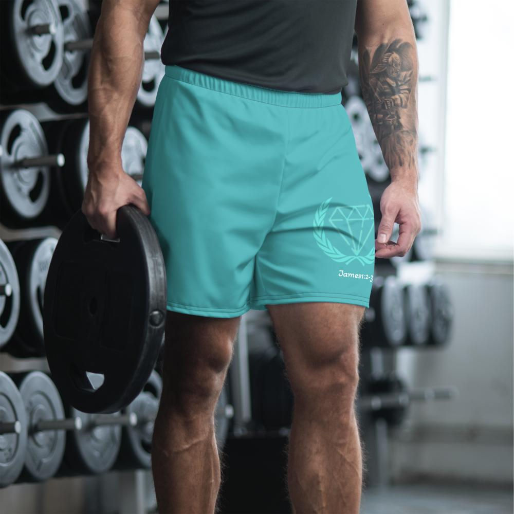 Diamond & Crown Men's Athletic Long Shorts Blue