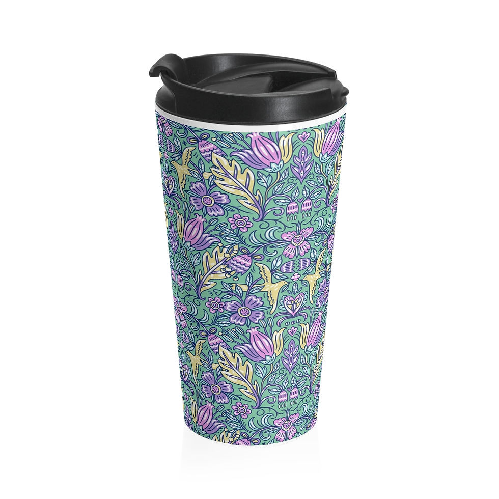Miniatyrbild: Love birds Stainless Steel Travel Mug