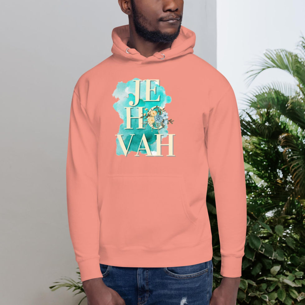 Miniatura: Jehovah turquoise Unisex Hoodie 