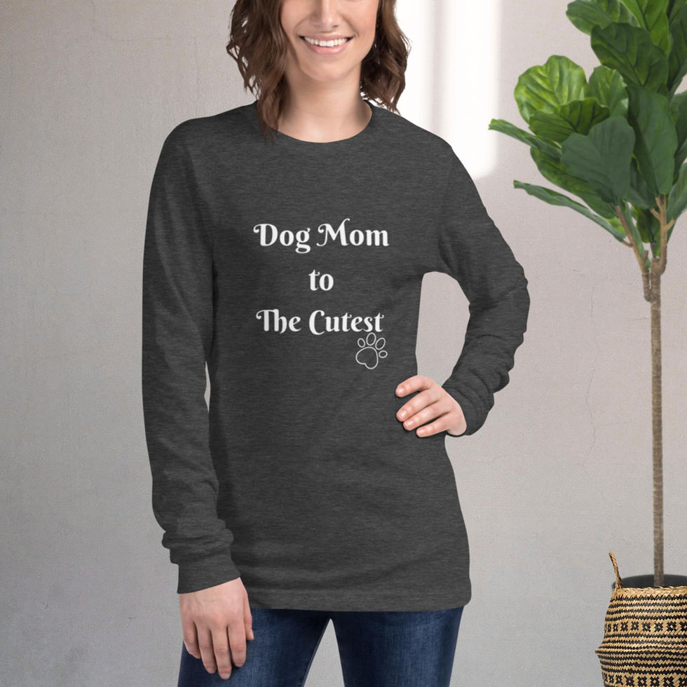 Miniatyrbild: Dog Mom Unisex Long Sleeve Tee