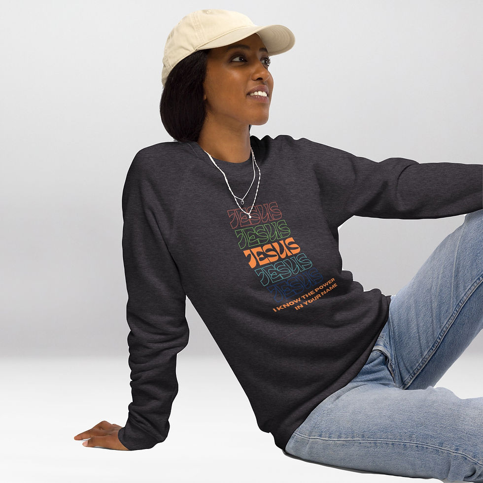 Miniatura: Jesus Unisex organic sweatshirt