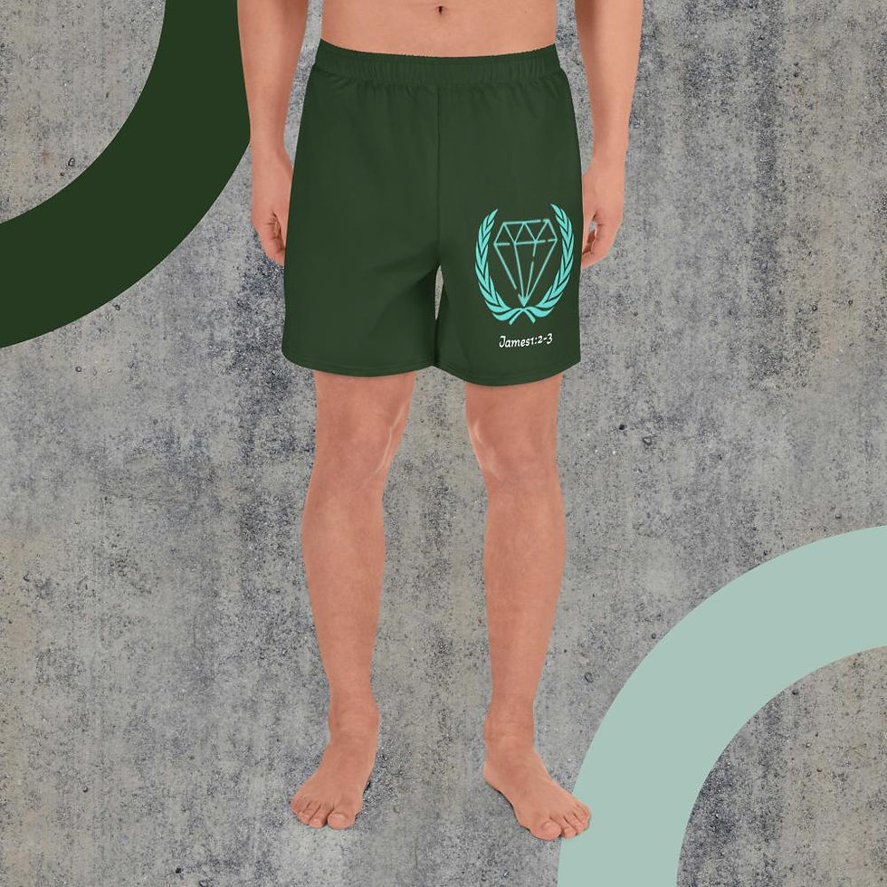 Miniature : Diamond & Crown Short athlétique long pour homme Vert machine