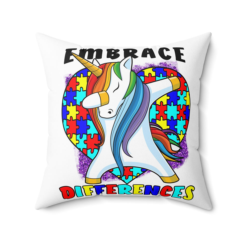 Thumbnail: Embrace Differences Pillow – Unicorn Magic with a Meaning