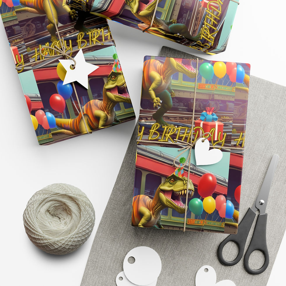 Thumbnail: Jurassic Train Party Wrap – Dino Happy Birthday Paper!